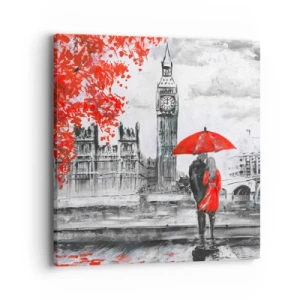 Impression sur toile - Image sur toile - Amoureux de Londres - 40x40 cm