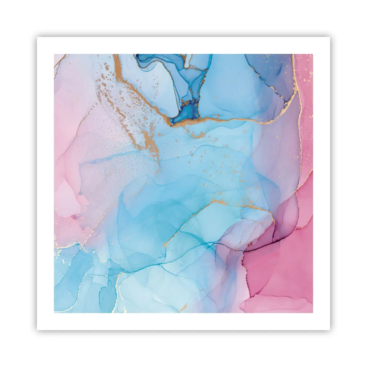 Affiche - Poster - Rencontre et mélange - 60x60 cm