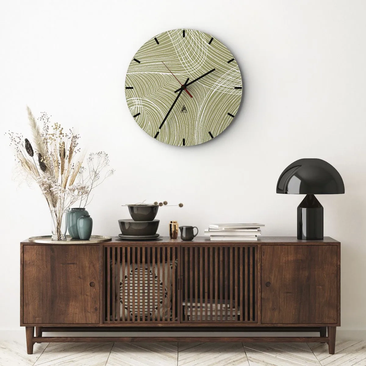 Horloge murale - Pendule murale - Abstraction complexe de blanc - 40x40 cm