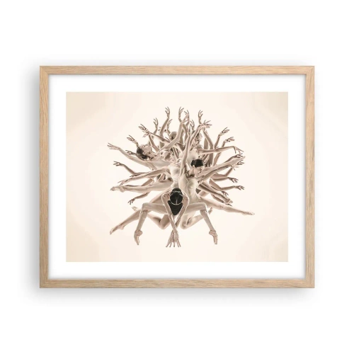 Affiche dans un chêne clair - Poster - S'épanouir en danse - 50x40 cm