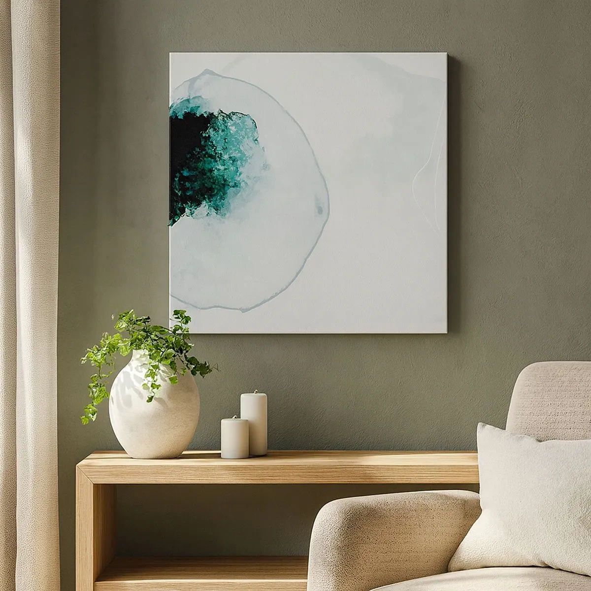 Impression sur toile - Image sur toile - Dans une goutte d'eau - 30x30 cm