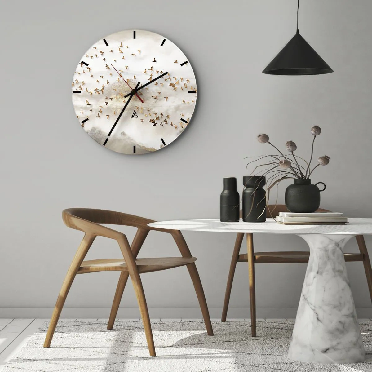 Horloge murale - Pendule murale - Il est l'heure… - 40x40 cm
