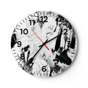 Horloge murale - Pendule murale - Automne en négatif - 30x30 cm