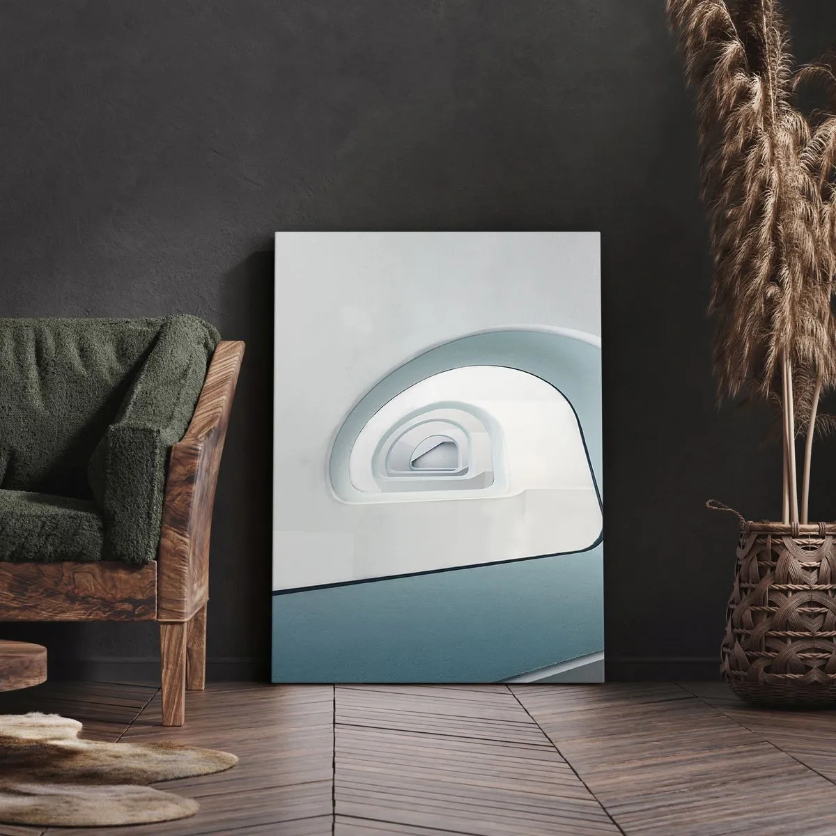 Impression sur toile - Image sur toile - Au profondeur du bleu - 45x80 cm