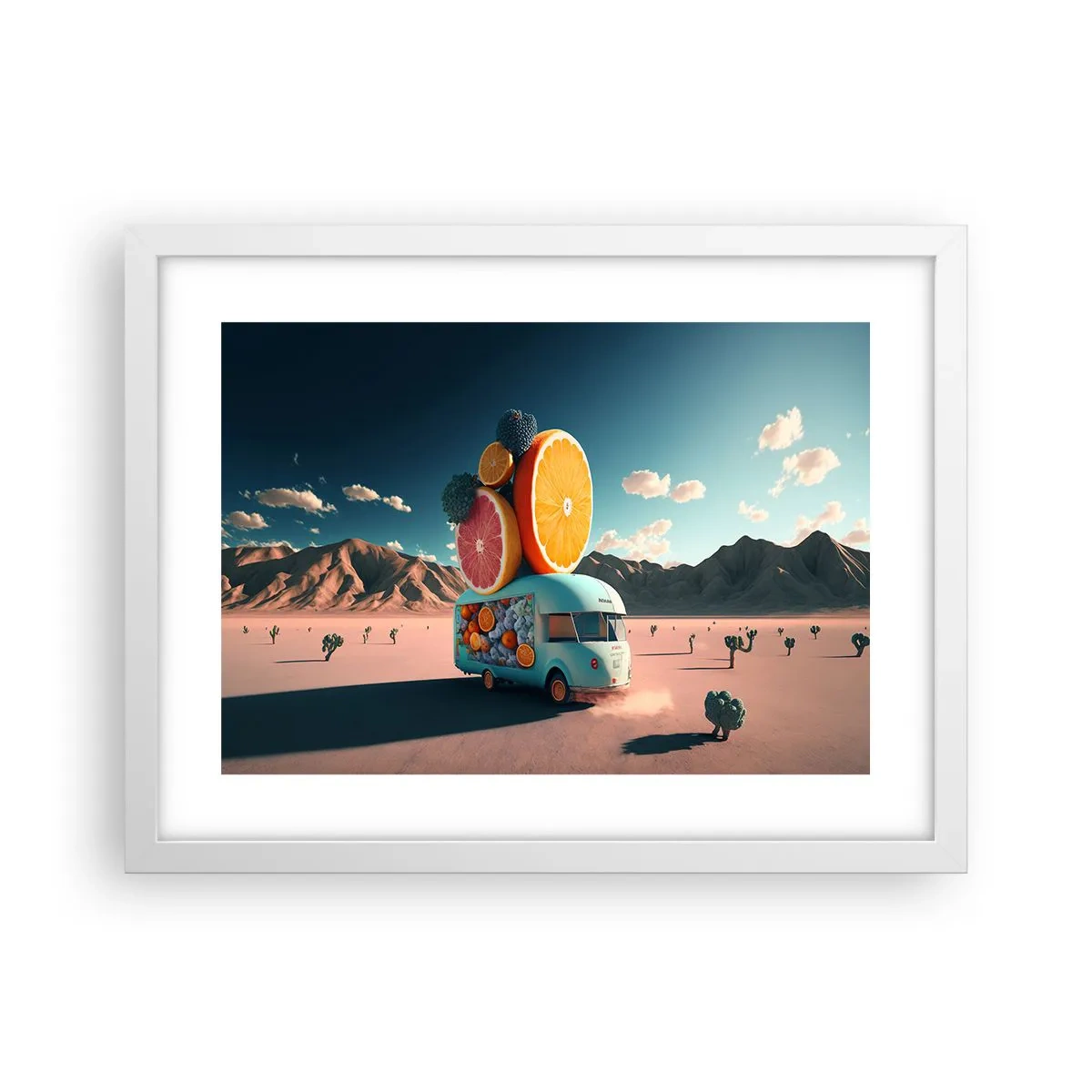 Affiche dans un cadre blanc - Poster - Le goût des vacances - 40x30 cm