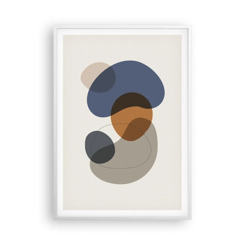 Affiche dans un cadre blanc - Poster - Gouttes de couleur - 70x100 cm