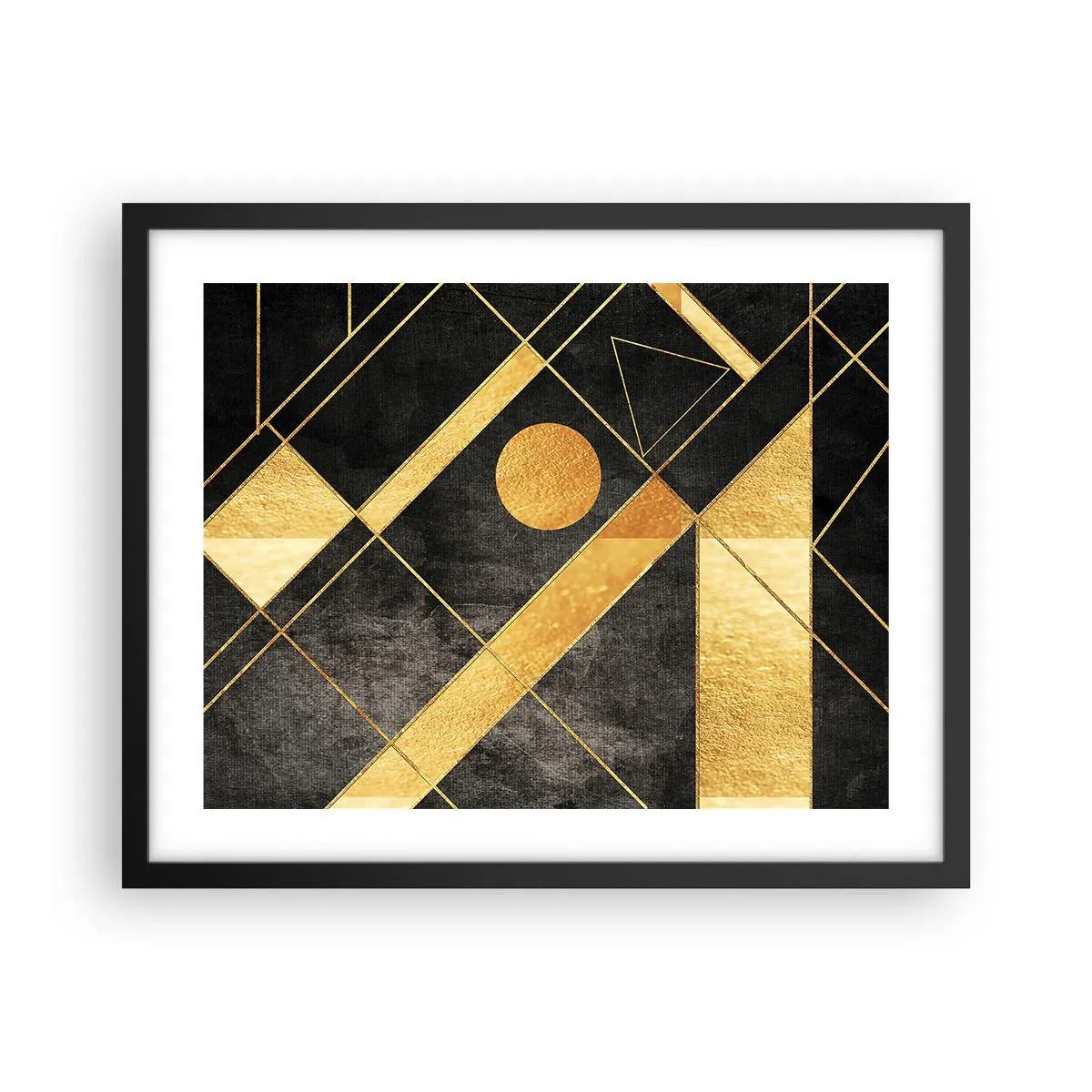 Affiche dans un cadre noir - Poster - Soleil du désert - 50x40 cm