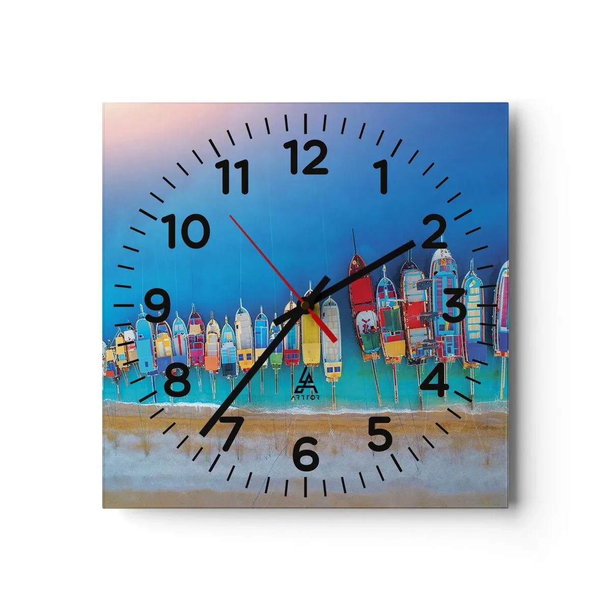 Horloge murale - Pendule murale - Une vue à vol d'oiseau - 40x40 cm