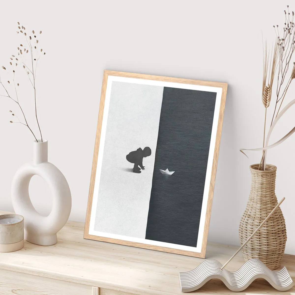 Affiche dans un chêne clair - Poster - Grande expédition - 30x40 cm