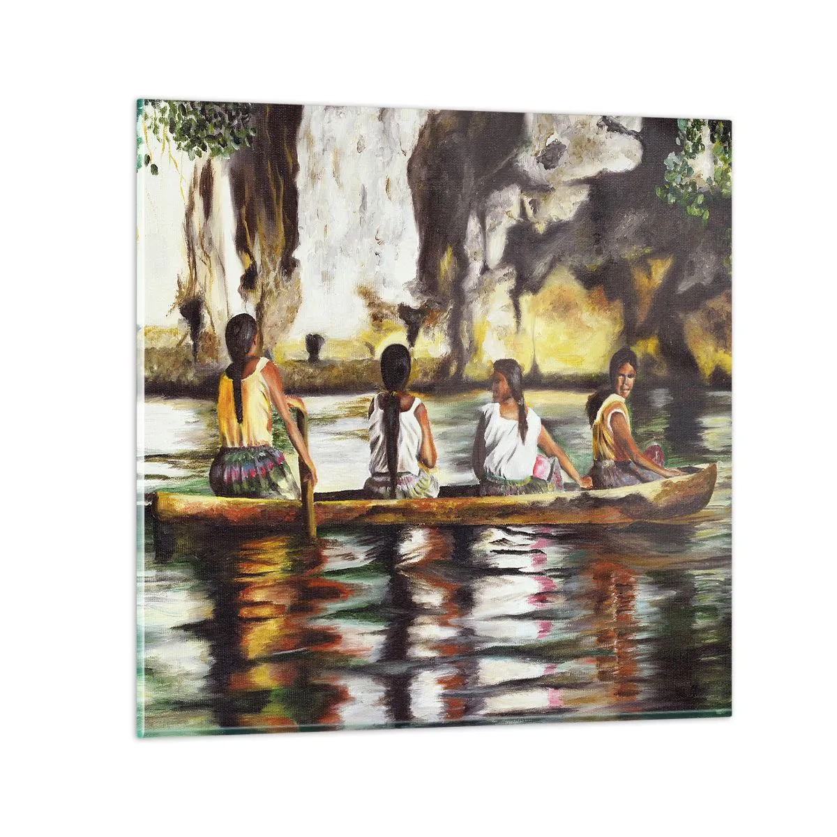 Impression sur verre - Image sur verre - Dans un paradis polynésien - 50x50 cm