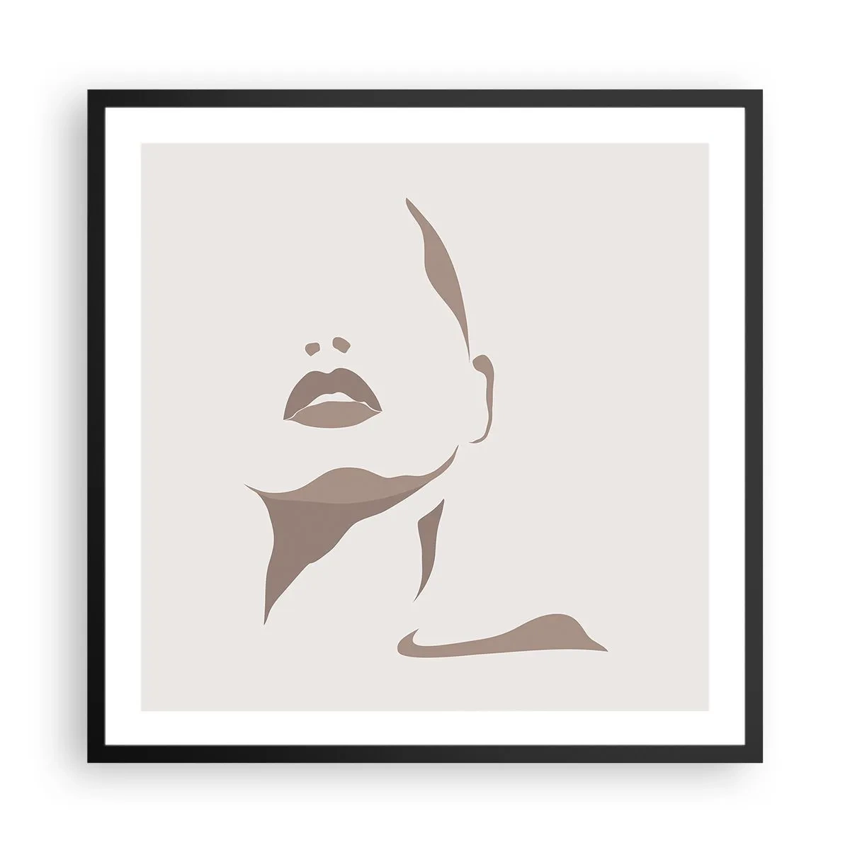 Affiche dans un cadre noir - Poster - Fait de lumière et d'ombre - 60x60 cm