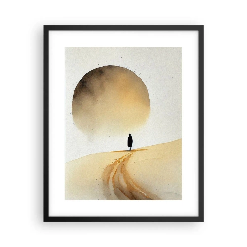 Affiche dans un cadre noir - Poster - Toujours solitaire - 40x50 cm