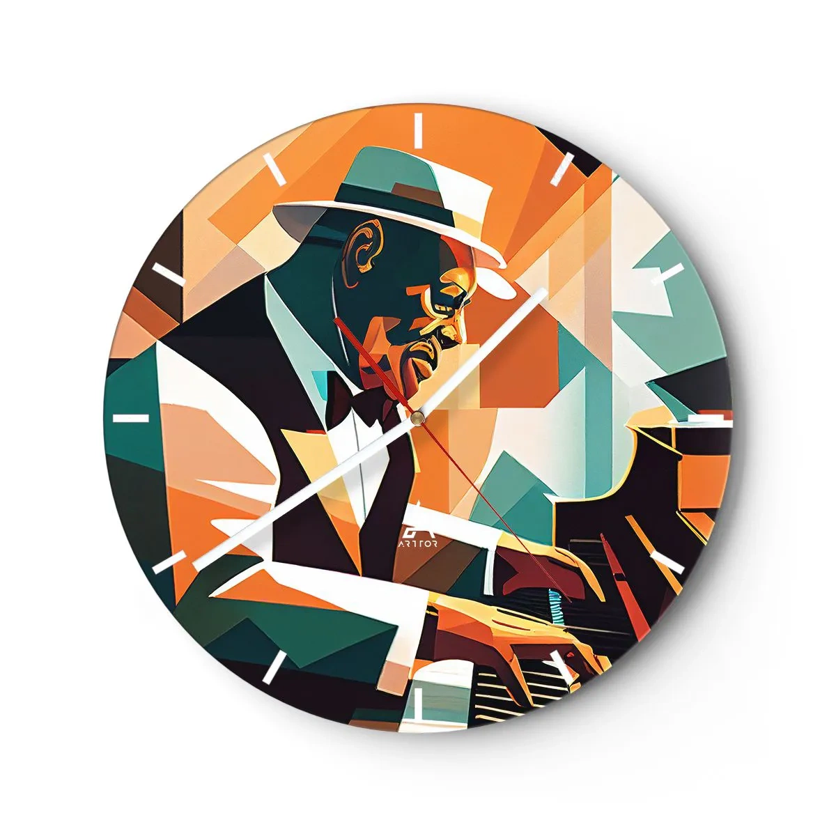 Horloge murale - Pendule murale - C’est tout le jazz - 40x40 cm