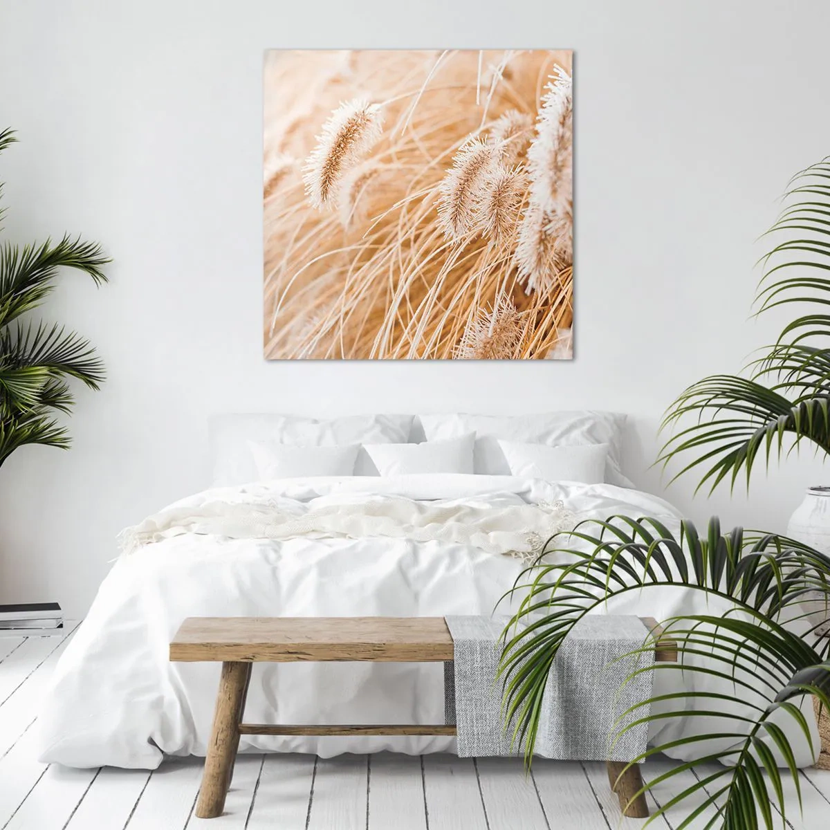 Impression sur toile - Image sur toile - Le bruissement doré de l'herbe - 70x70 cm