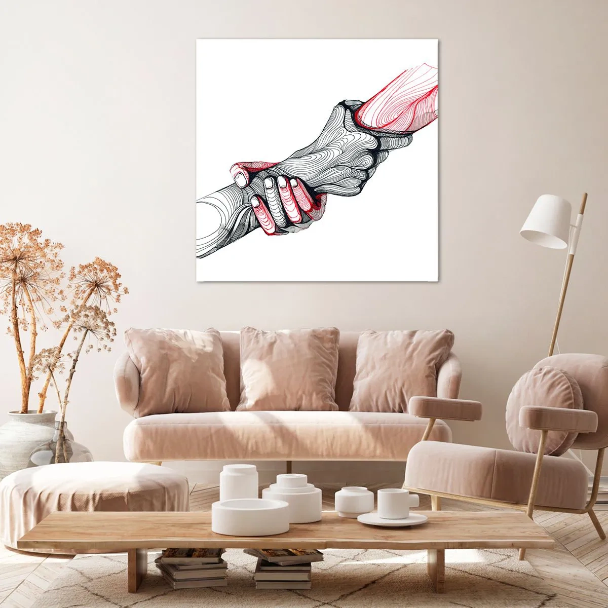 Impression sur toile - Image sur toile - Vous êtes entre de bonnes mains - 50x50 cm