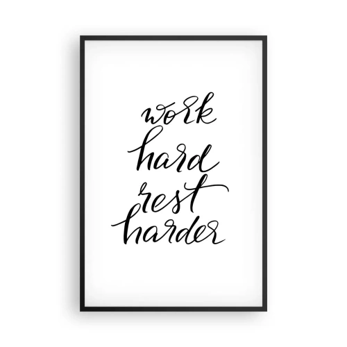 Affiche dans un cadre noir - Poster - Équilibre de vie - 61x91 cm