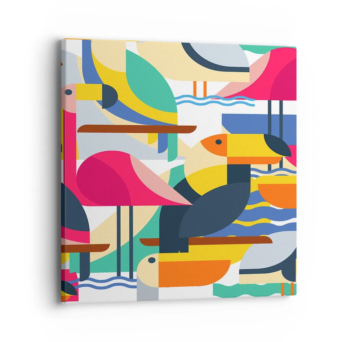 Impression sur toile - Image sur toile - Fête des oiseaux - 40x40 cm