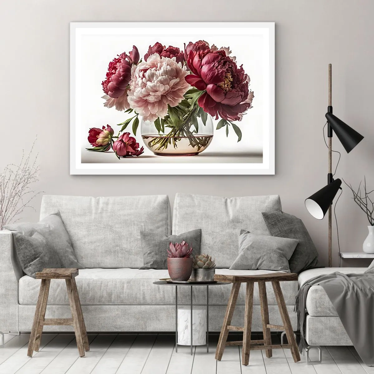 Affiche dans un cadre blanc - Poster - En pleine floraison de beauté - 91x61 cm