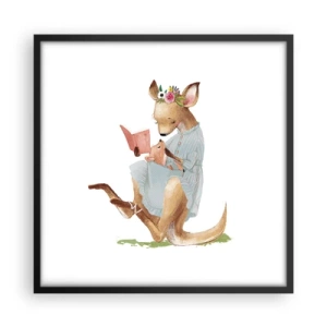 Affiche dans un cadre noir - Poster - Lis-moi maman - 50x50 cm