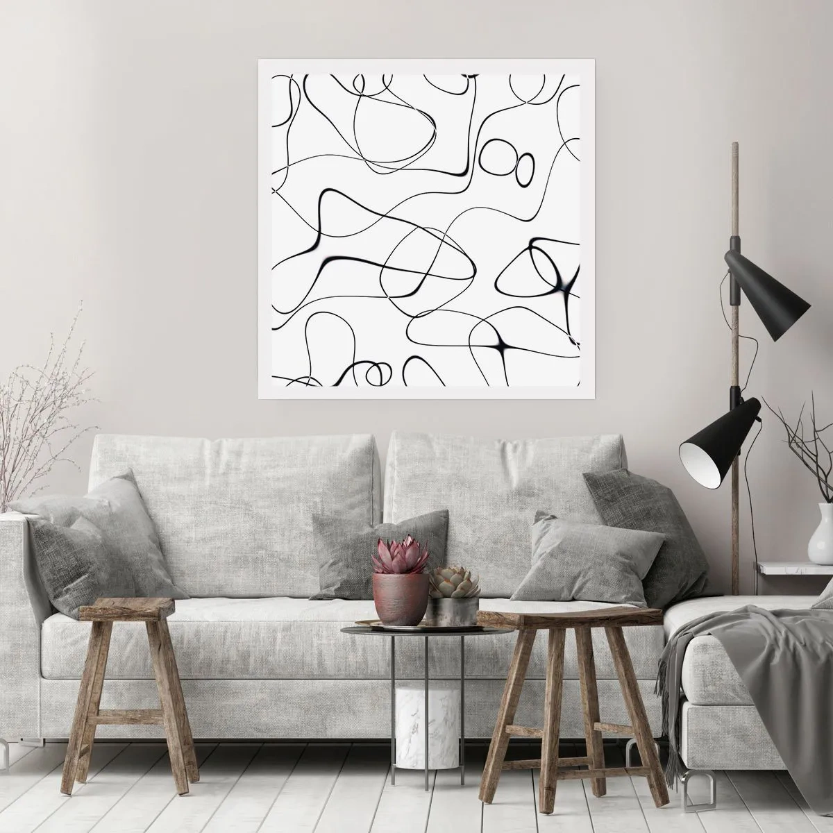 Affiche - Poster - Le chemin de la vie, les voies du hasard - 40x40 cm