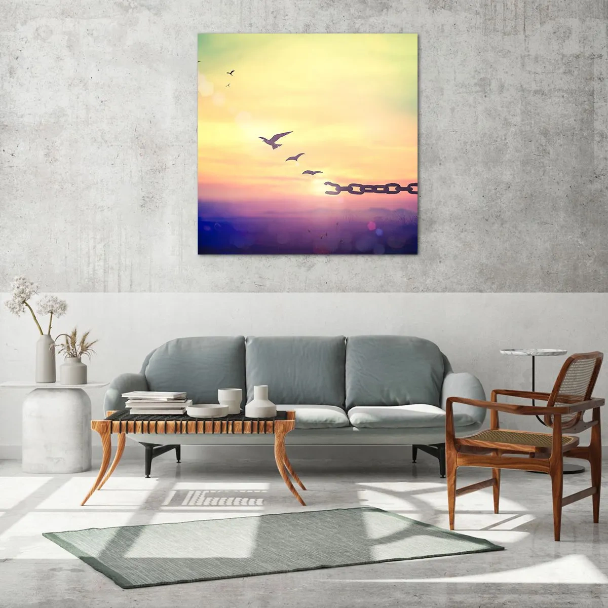 Impression sur verre - Image sur verre - La victoire de la liberté - 70x70 cm