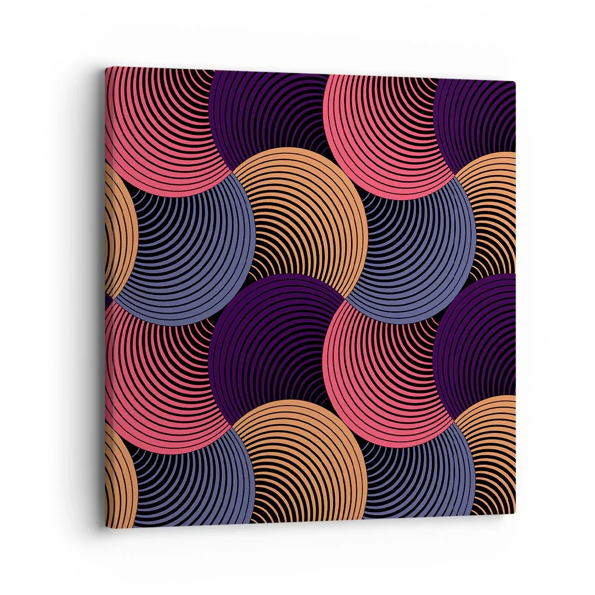 Impression sur toile - Image sur toile - Dans un rythme circulaire - 30x30 cm