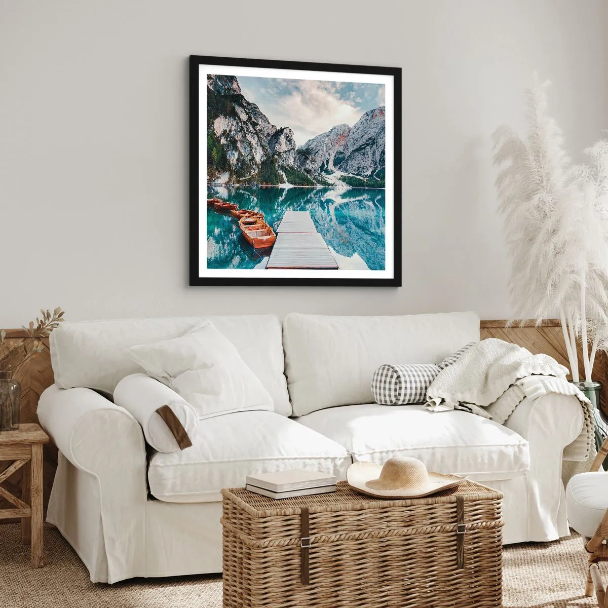 Affiche dans un cadre noir - Poster - On va te montrer la beauté - 40x40 cm