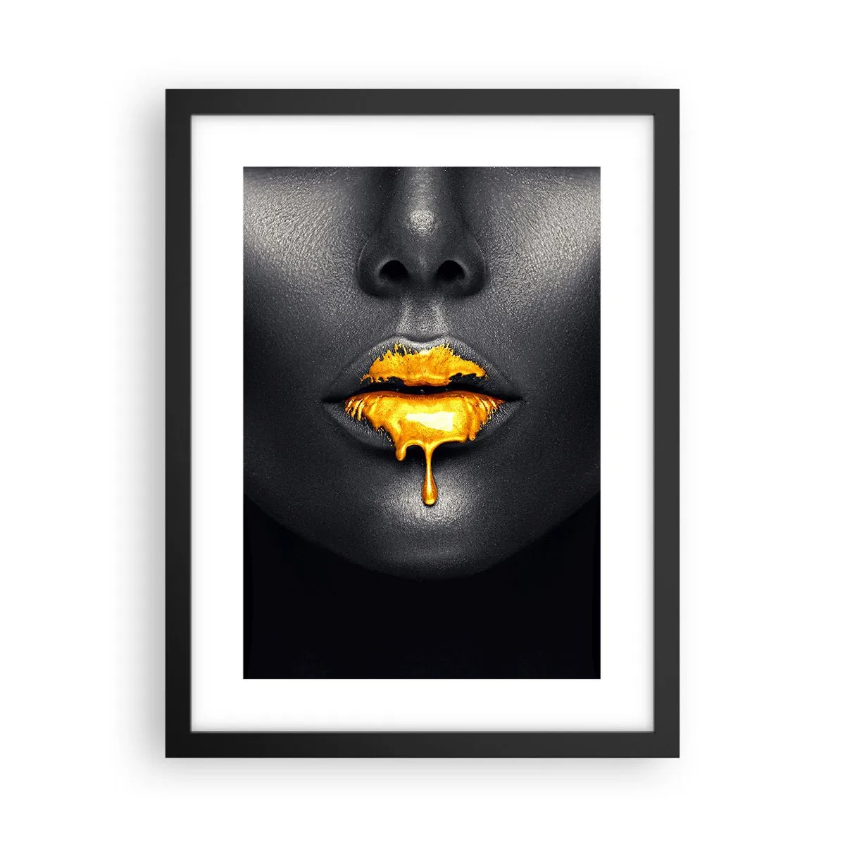 Affiche dans un cadre noir - Poster - Bouche d'or - 30x40 cm