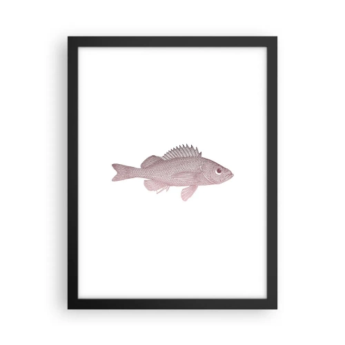 Affiche dans un cadre noir - Poster - Poisson aux grands yeux - 30x40 cm