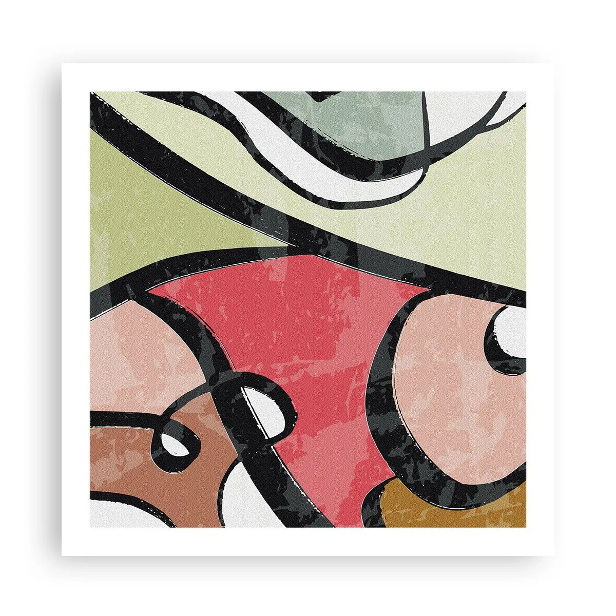 Affiche - Poster - Pirouettes parmi les couleurs - 60x60 cm