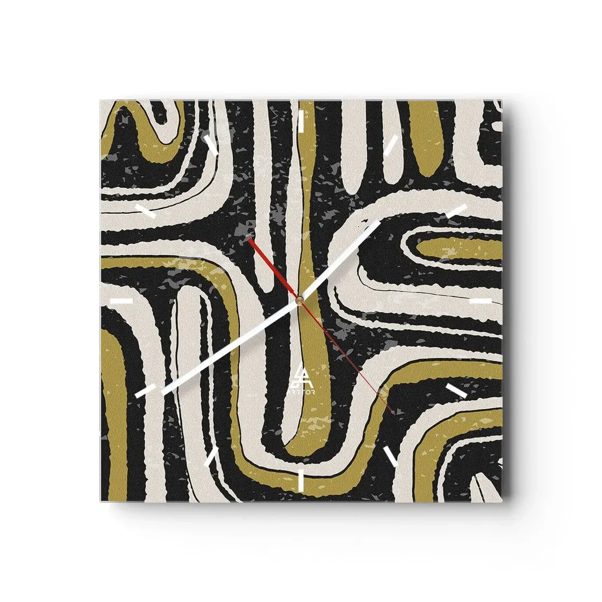 Horloge murale - Pendule murale - Composition : routes et ruelles - 40x40 cm