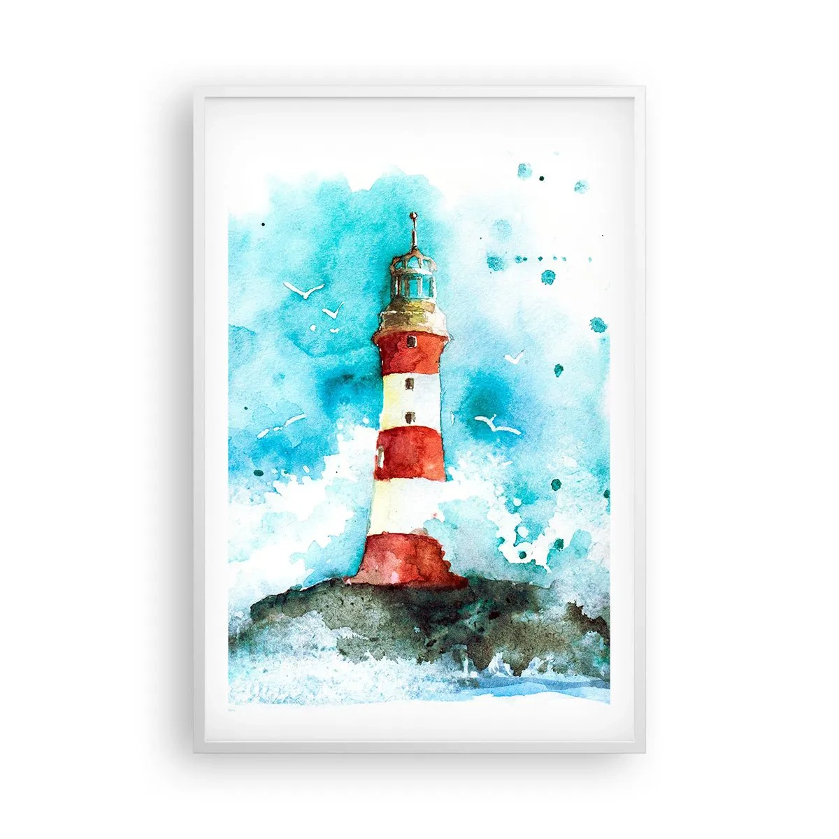 Affiche dans un cadre blanc - Poster - Unité des éléments - 61x91 cm