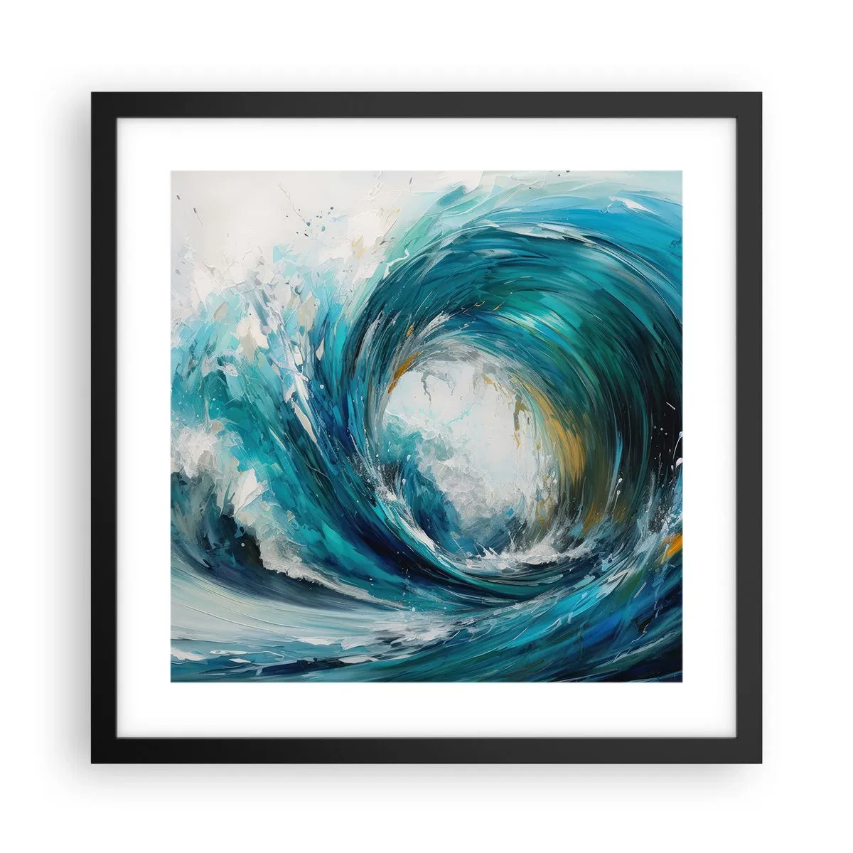 Affiche dans un cadre noir - Poster - Portail maritime - 40x40 cm