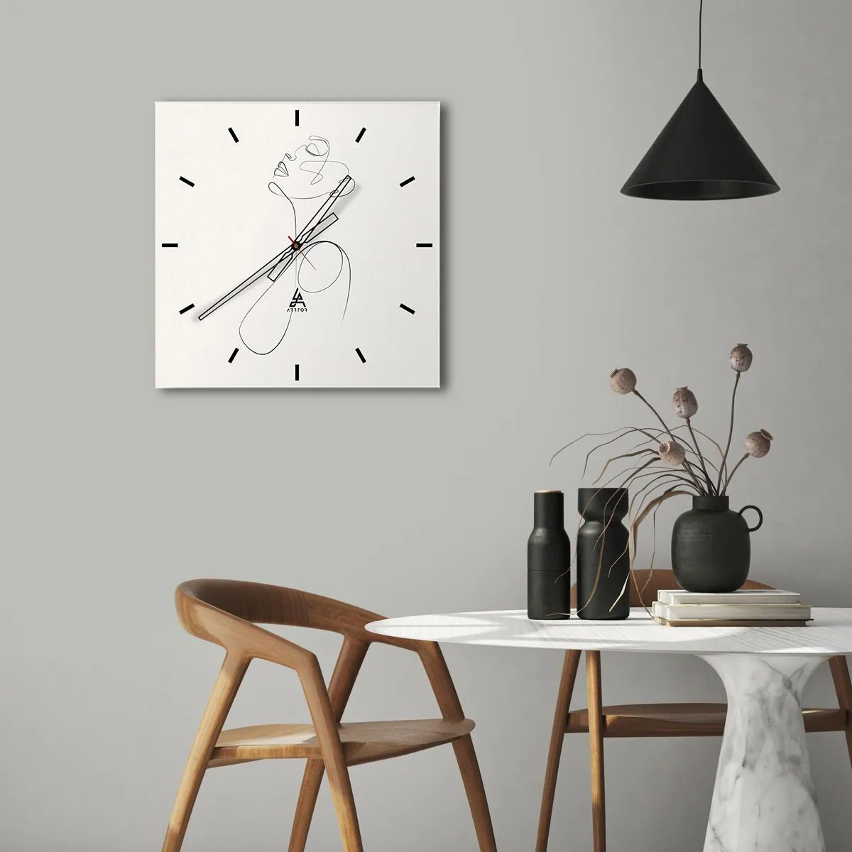 Horloge murale - Pendule murale - En boucle dans les rêves - 40x40 cm
