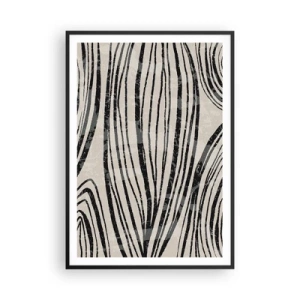 Affiche dans un cadre noir - Poster - Ligne de marécage - 70x100 cm