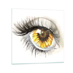 Impression sur verre - Image sur verre - Un look aussi chaud que l'été - 60x60 cm