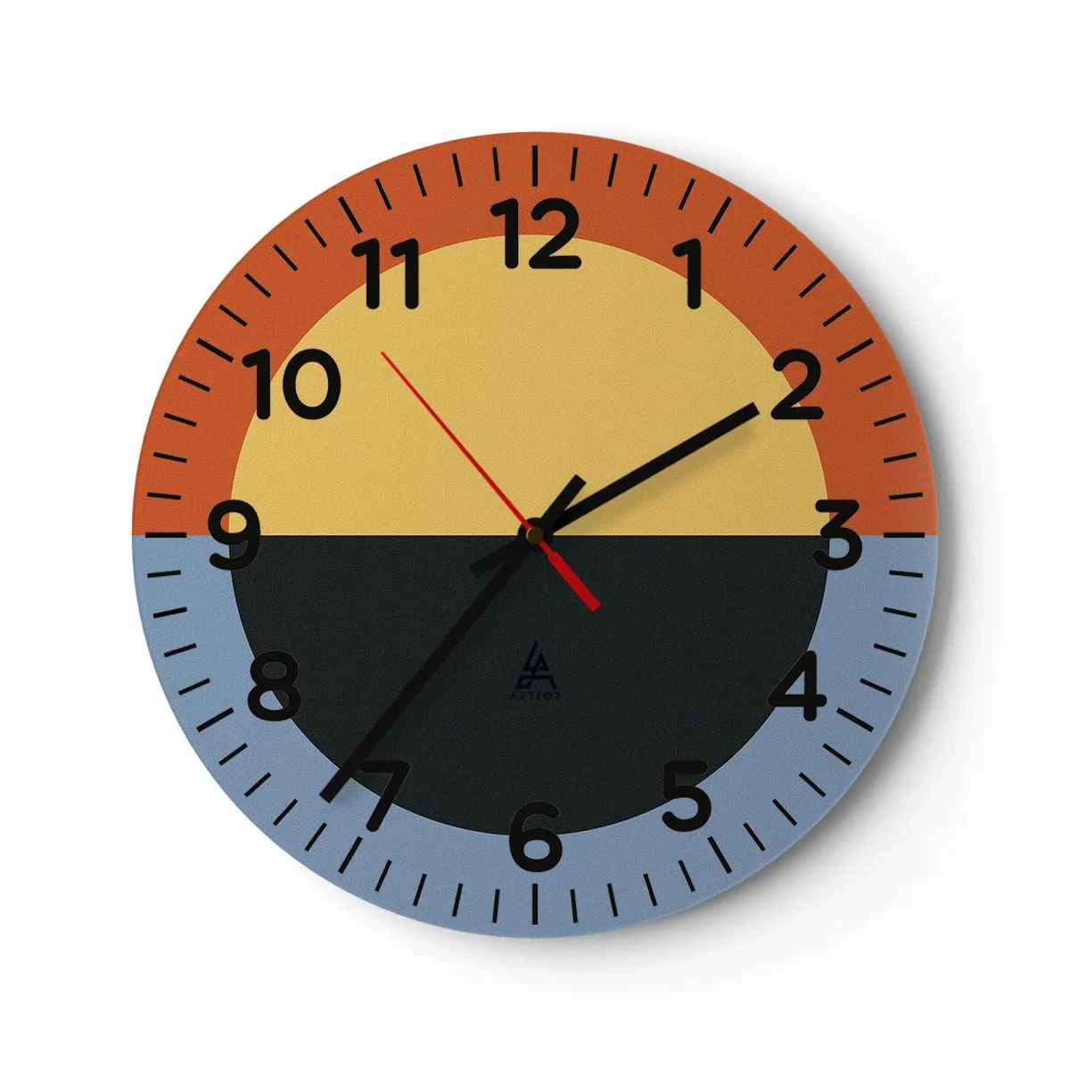 Horloge murale - Pendule murale - Composition de chaleur et de fraîcheur - 30x30 cm