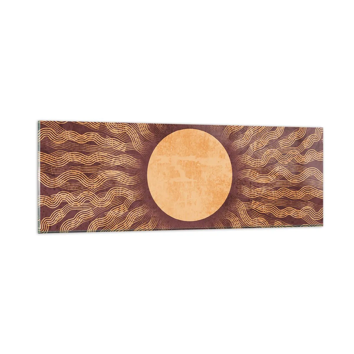 Impression sur verre - Image sur verre - Icône du soleil - 90x30 cm