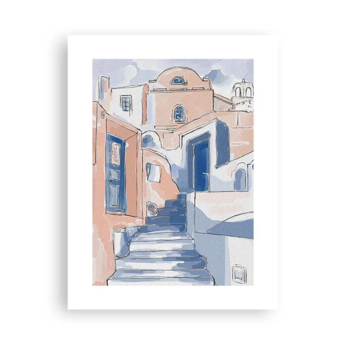 Affiche - Poster - Ville exotique - 30x40 cm