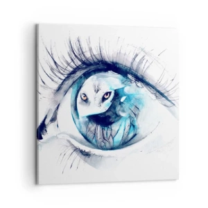 Impression sur toile - Image sur toile - Face à face avec la nature sauvage - 50x50 cm