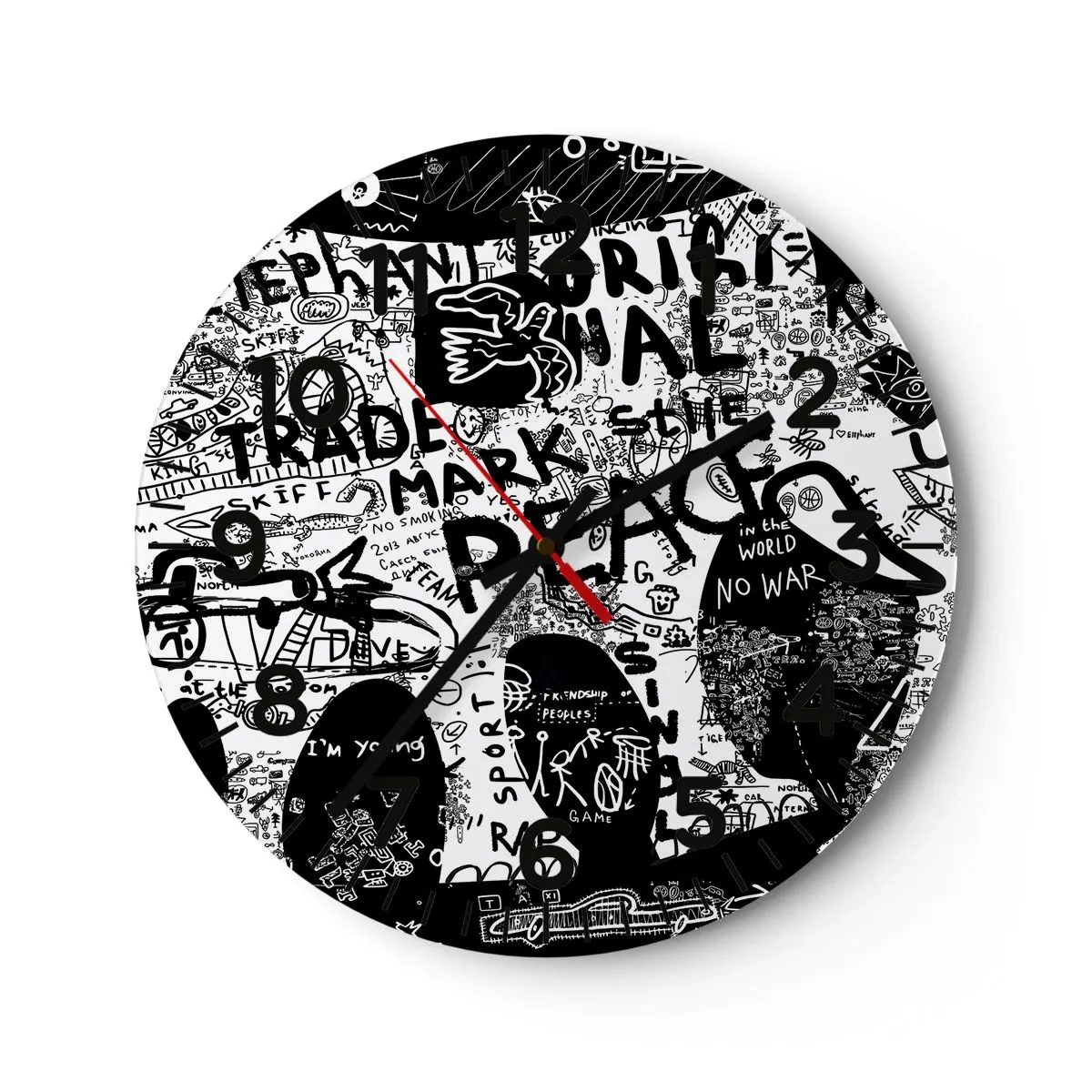 Horloge murale - Pendule murale - La richesse des rues - 30x30 cm