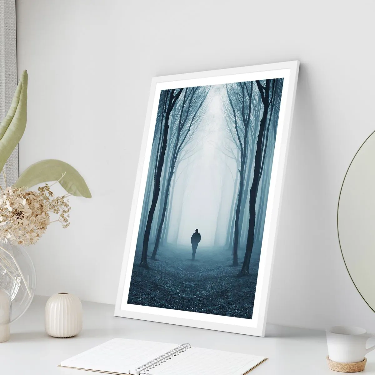 Affiche dans un cadre blanc - Poster - Tout est simple et clair - 70x100 cm