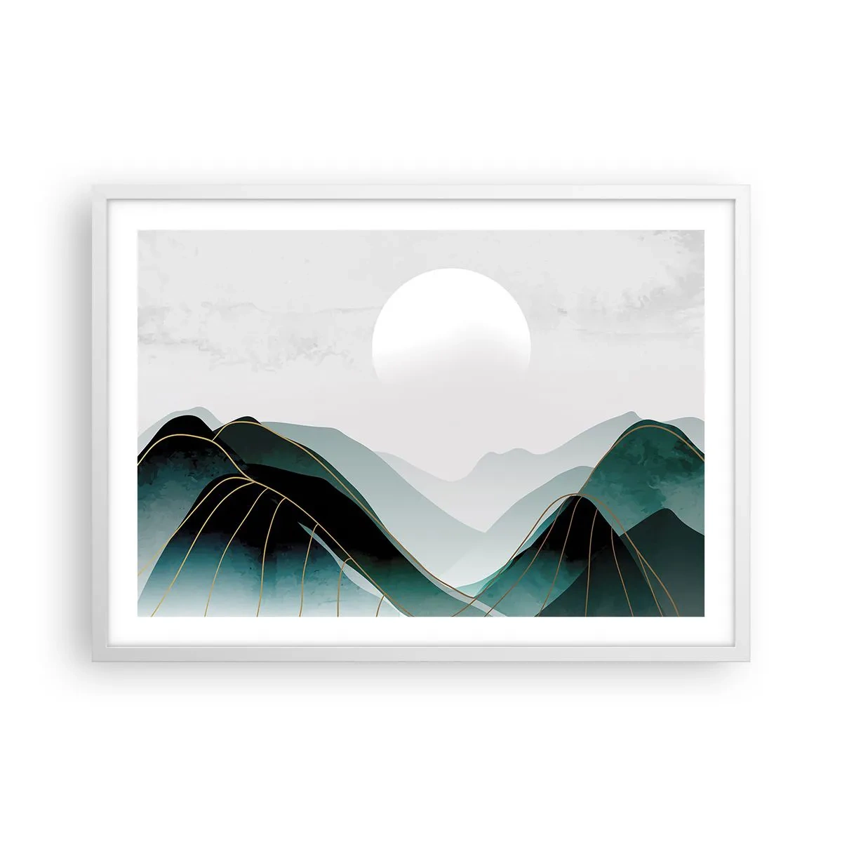 Affiche dans un cadre blanc - Poster - En pleine majesté - 70x50 cm