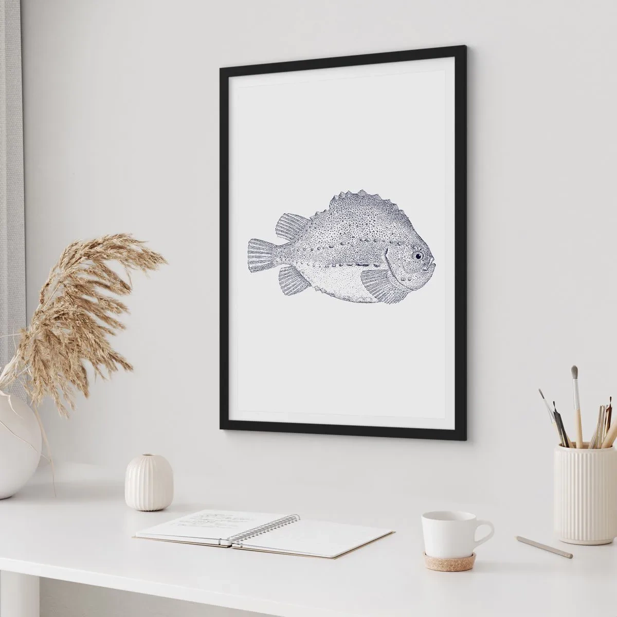 Affiche dans un cadre noir - Poster - Pour l'album du naturaliste - 61x91 cm