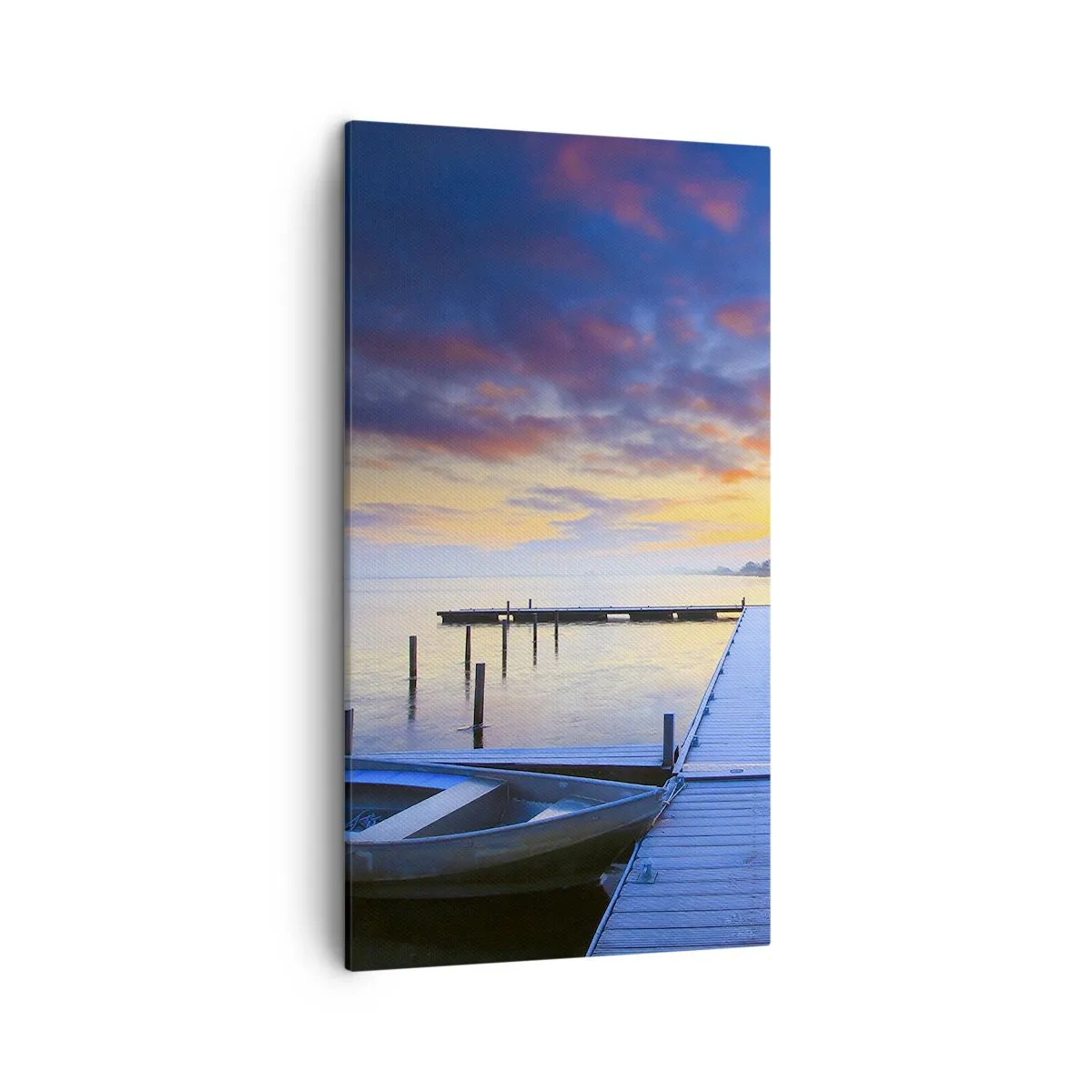 Impression sur toile - Image sur toile - Calme violet-doré - 45x80 cm