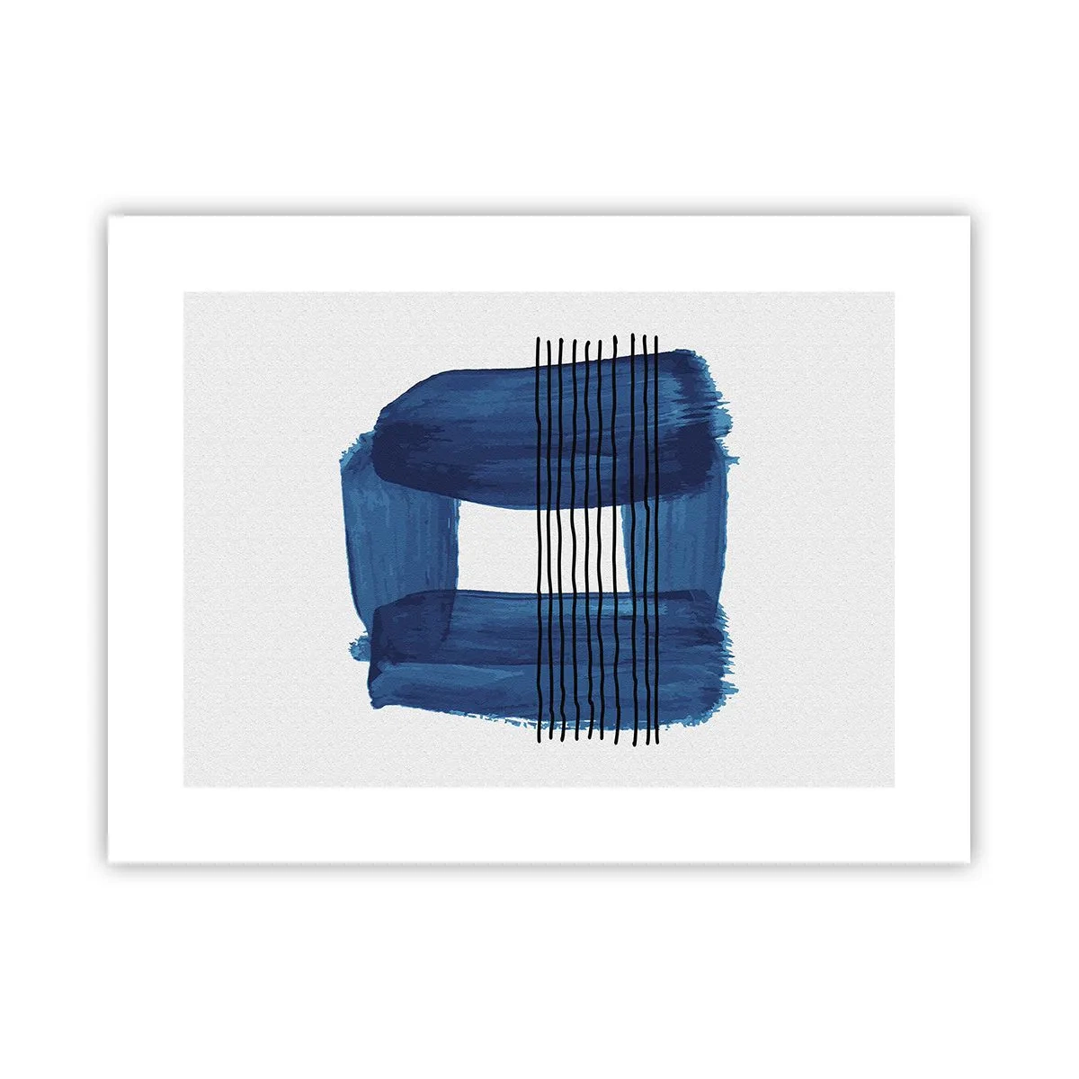 Affiche - Poster - Composition noire-bleue - 40x30 cm