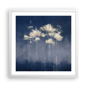 Affiche dans un cadre blanc - Poster - Comme des pétales au vent - 50x50 cm