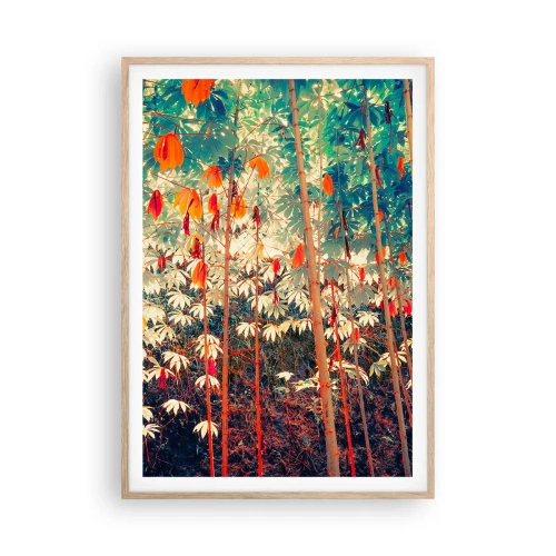 Affiche dans un chêne clair - Poster - La vie secrète des feuilles - 70x100 cm