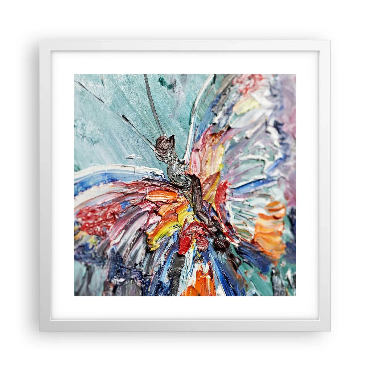 Affiche dans un cadre blanc - Poster - Peint par nature - 40x40 cm