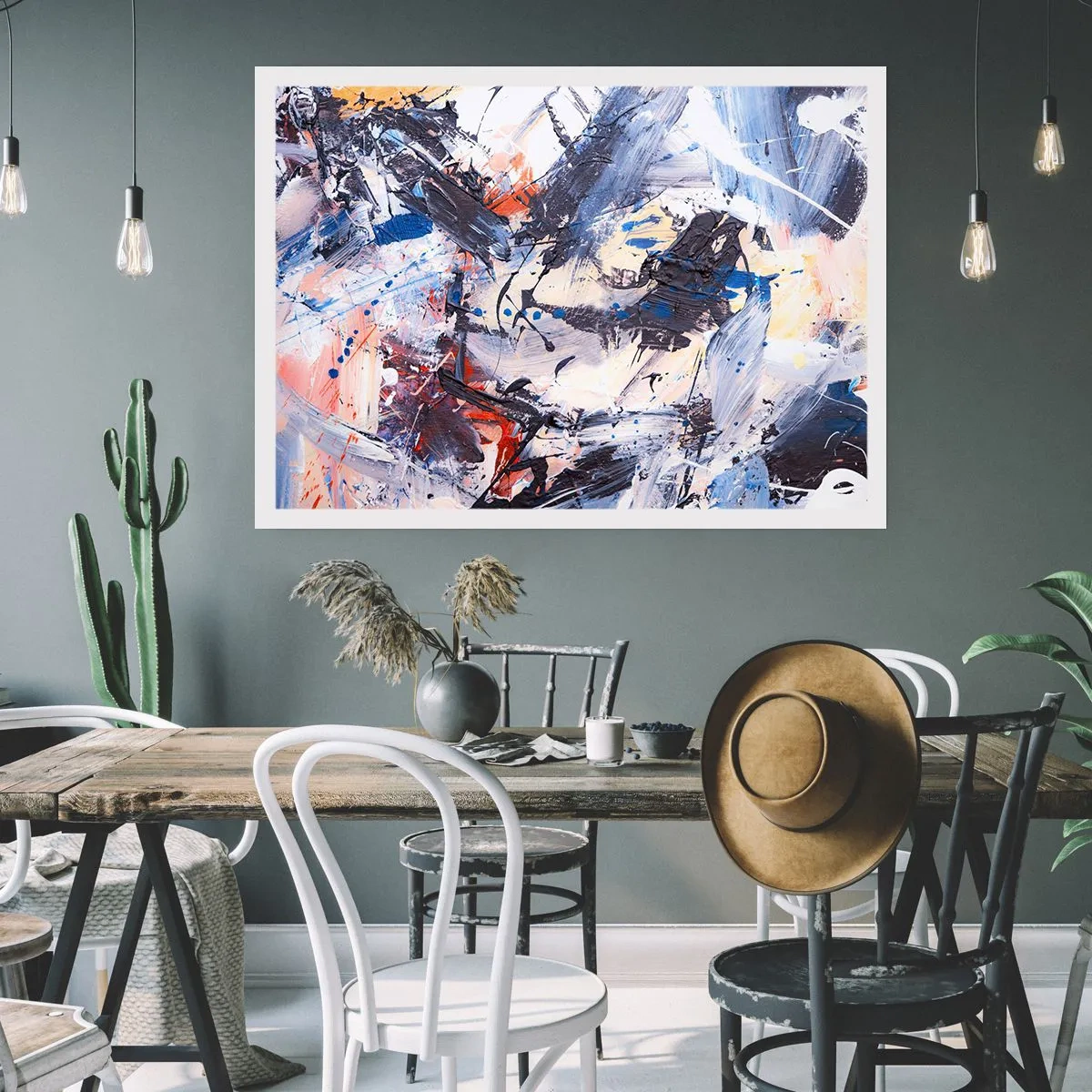 Affiche - Poster - La danse folle de l'abstrait - 70x50 cm